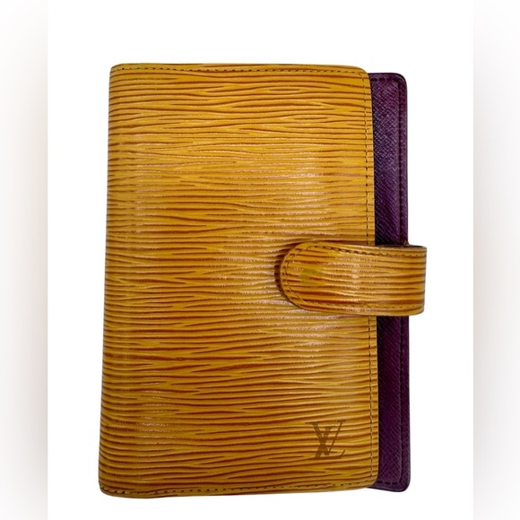 Louis Vuitton Yellow Organizer/Agenda with Gold Accents - Picture 1 of 10